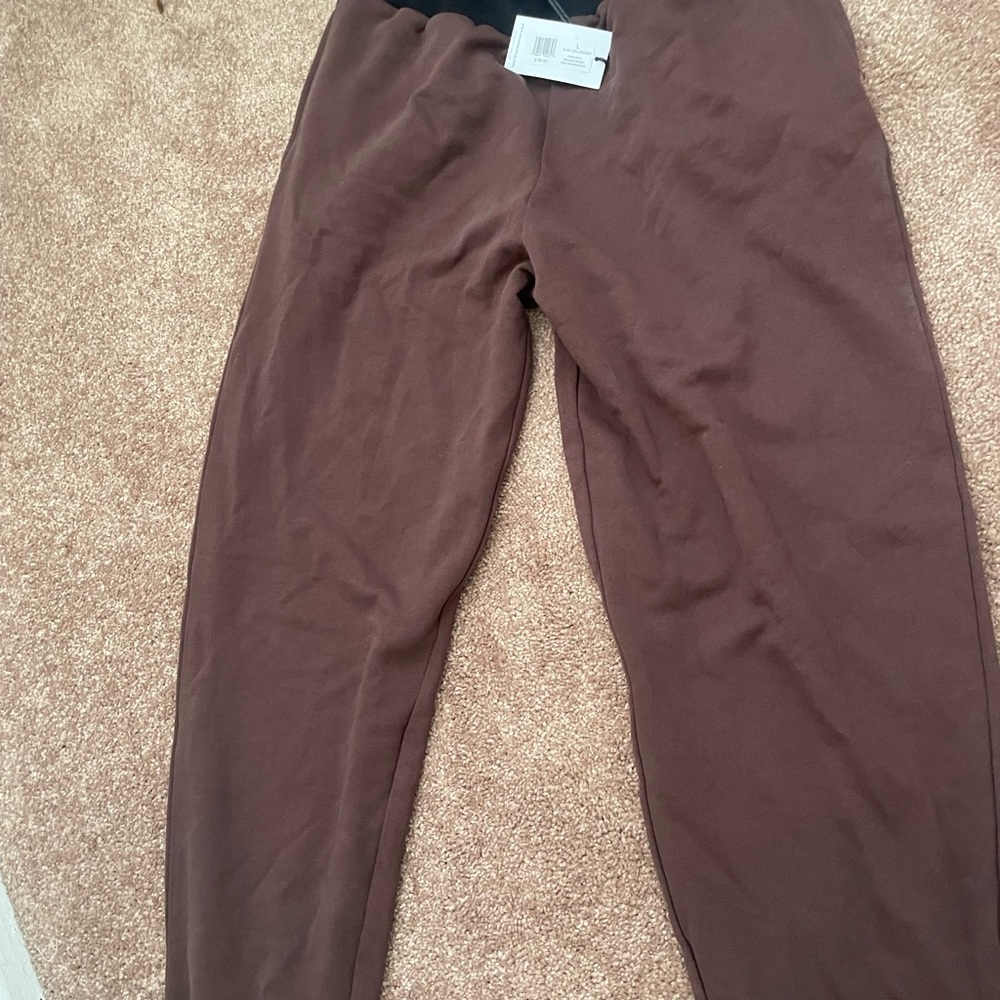WeWoreWhat Brown Sweatpants Relaxed Fit Joggers